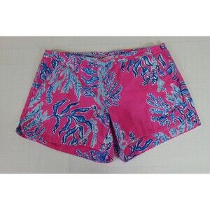 Lilly Pulitzer Women's Size 4 Adie Shorts Pink Blue Resort Beachy Nautical
